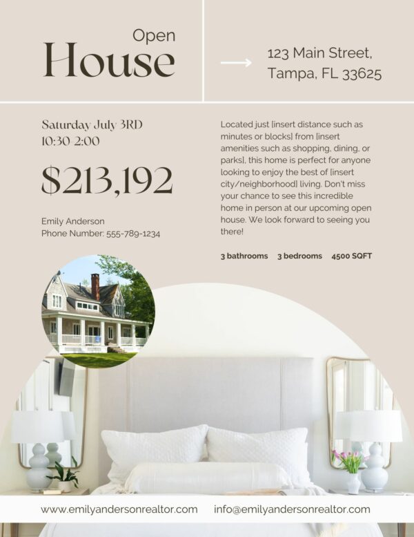 open house checklist for agents flyer