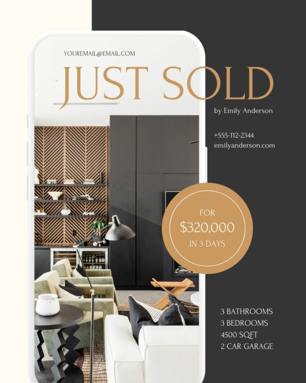 just sold postcard for direct mail