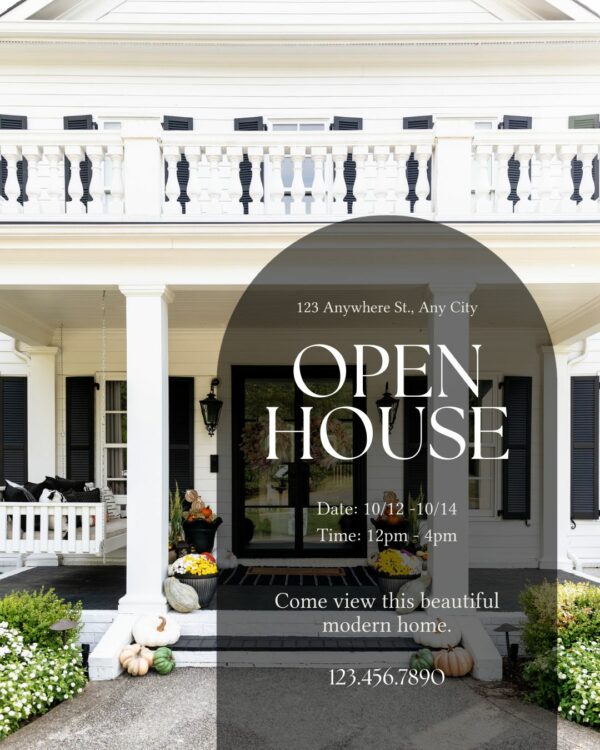 open house social media post